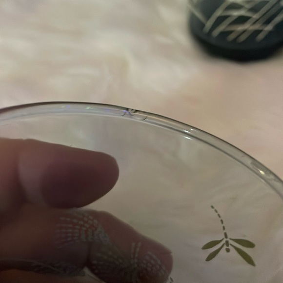 Vintage Libbey Dusky Blue Dragonfly Juice Glasses, set of 4 - Picture 3 of 4